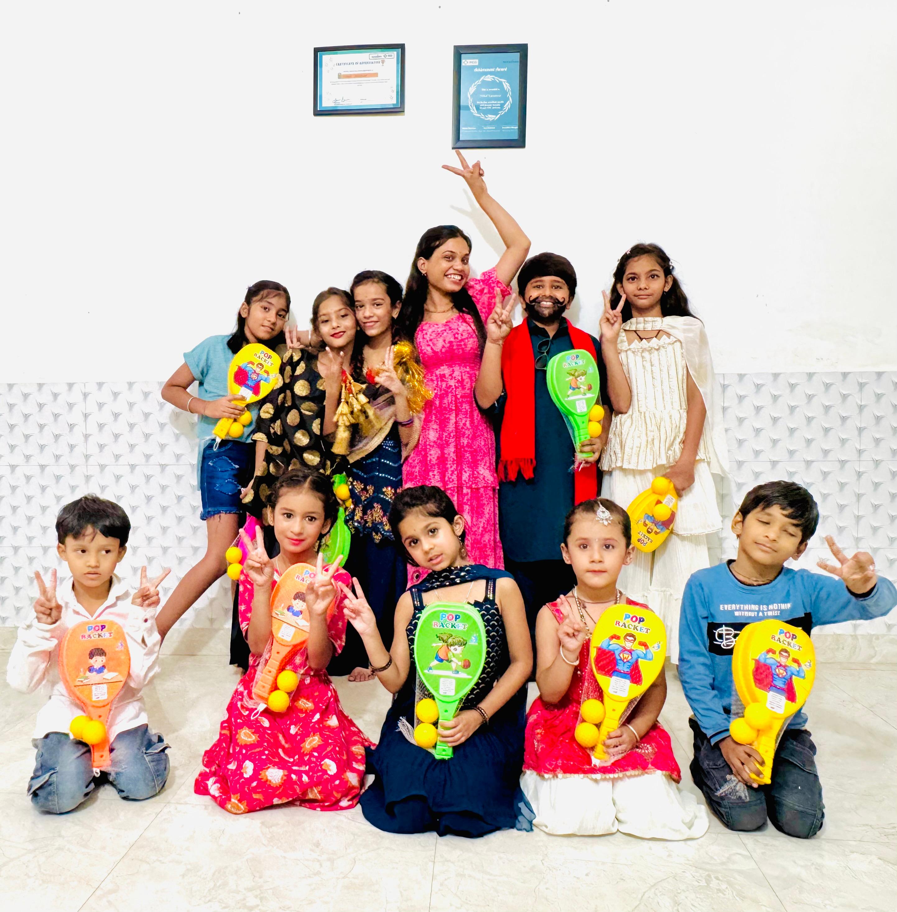 Kids studying in tuition class